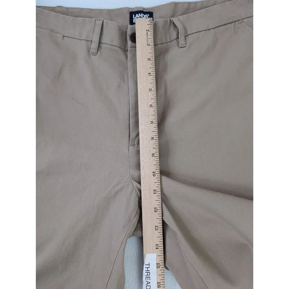 Lands End Chino Pant Mens 38 Khaki Traditional Fit Preppy‎ Business Casual